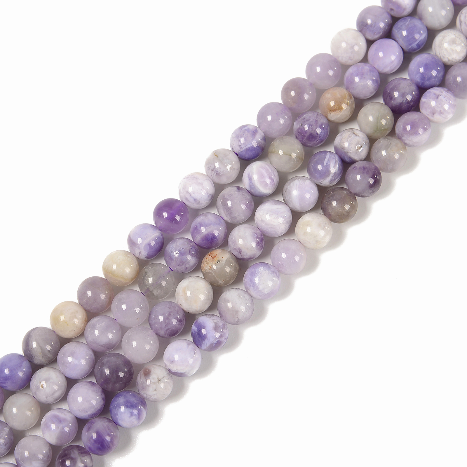 Multi Color Lavender Jade Smooth Round Beads 4mm 6mm 8mm 10mm 15.5” Strand