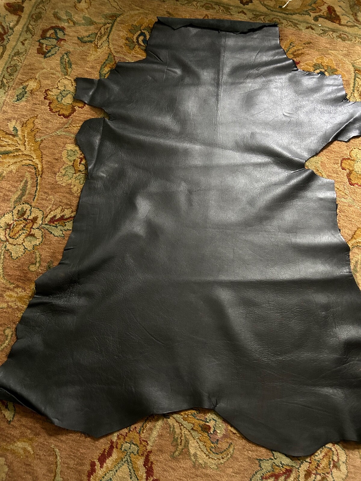 Premium Goatskin Nappa Soft Leather Hide Black 1.2 – 1.3mm Thickness