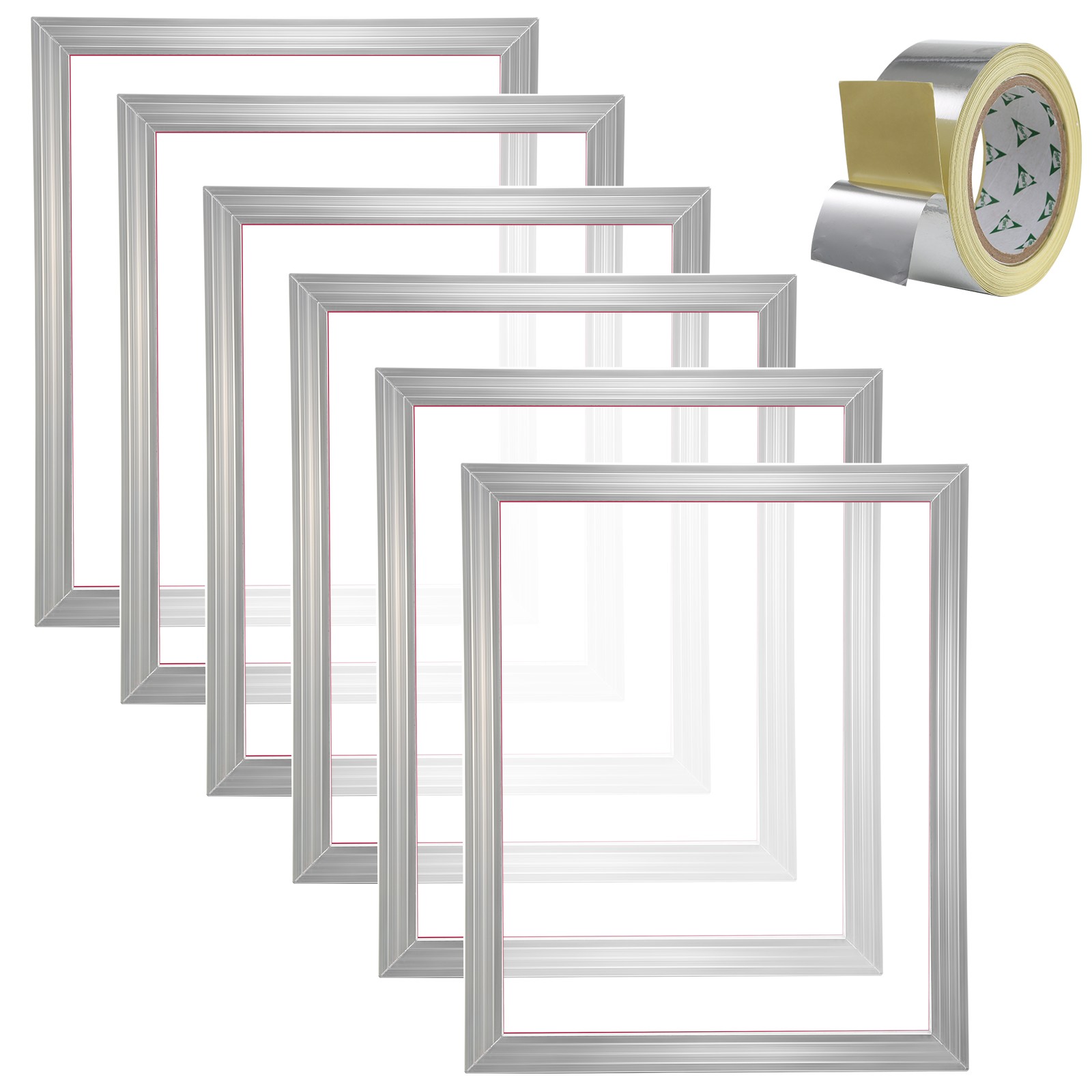 VEVOR 6Pack 20″ x 24″ Aluminum Frame Silk Screen Printing Screens 305 Count Mesh