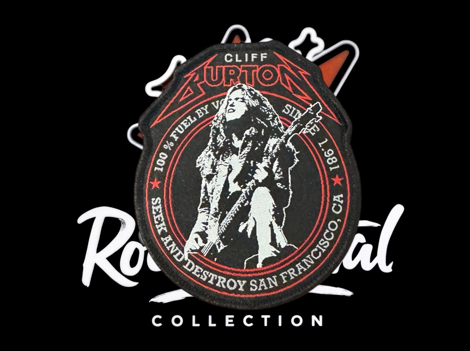 Cliff Burton Exclusive Woven Patch Metallica Slayer Megadeth Anthrax