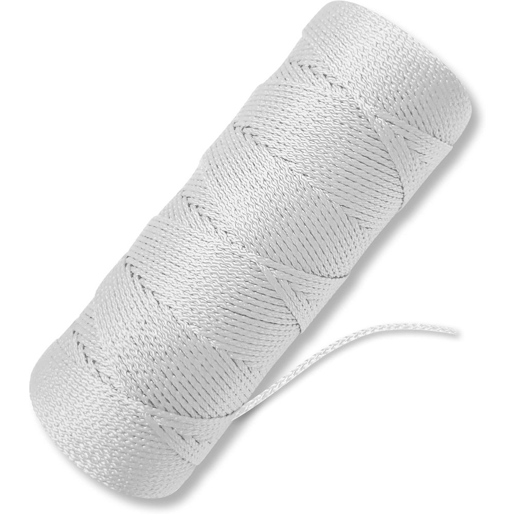 Strong Nylon Twine String for Gardening and Plants, 250 Feet Long White Cord,