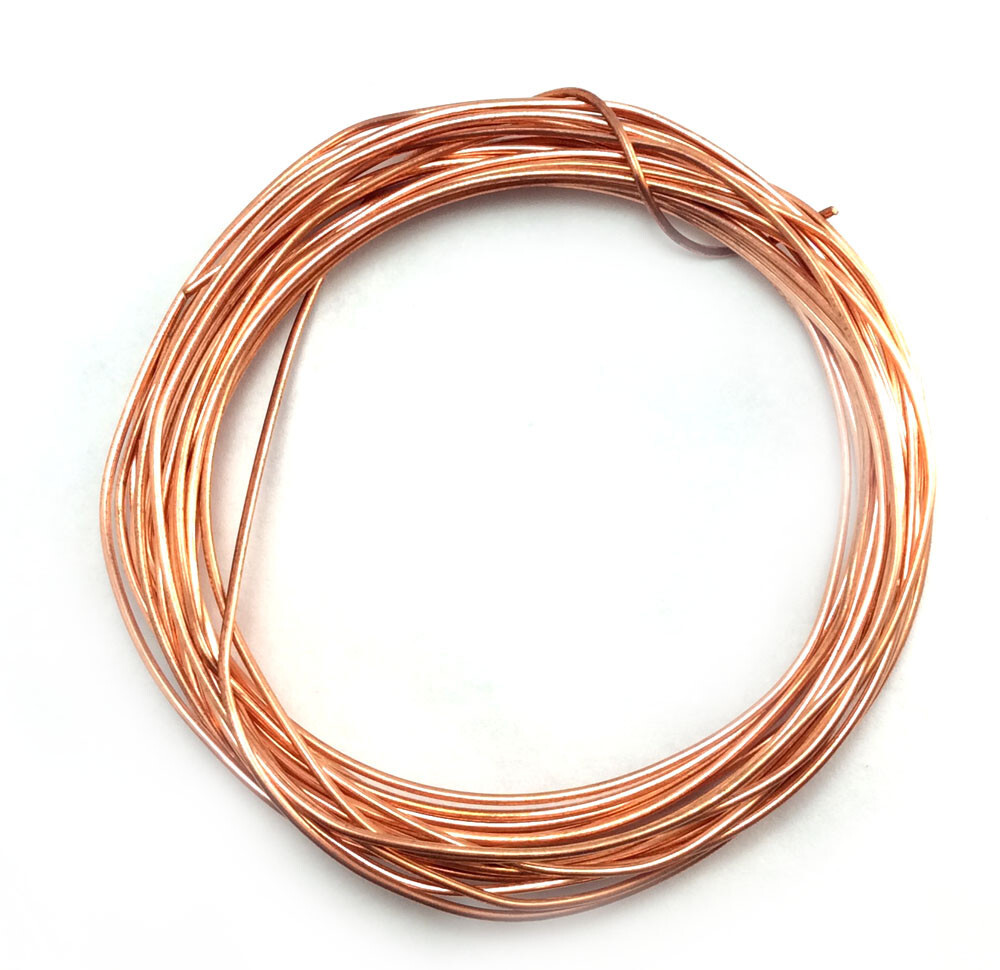 Solid Copper 18 Gauge Dead Soft Round Jewelry Wire Q25 Feet Per Pkg
