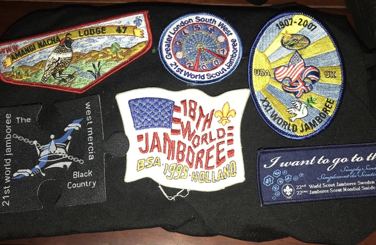 World Jamboree Scout Patch Lot – 6 Patches – Multiple Years – New