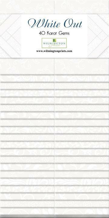 WHITE OUT BY WILMINGTON PRINTS STUDIO-40 KARAT GEMS -2.5″ JELLY ROLL 40 PC