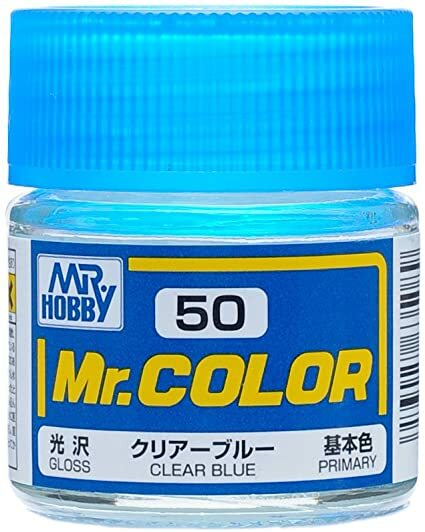 Mr. Hobby C50 Mr. Color Clear Gloss Blue Lacquer Paint 10ml – US