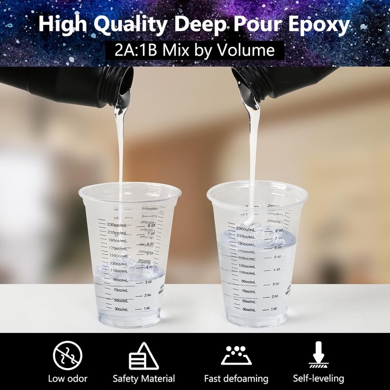 Deep Pour Epoxy Resin 3 Gallon Resin Epoxy Kit (2:1) for 2-4 Inch Pour Depths