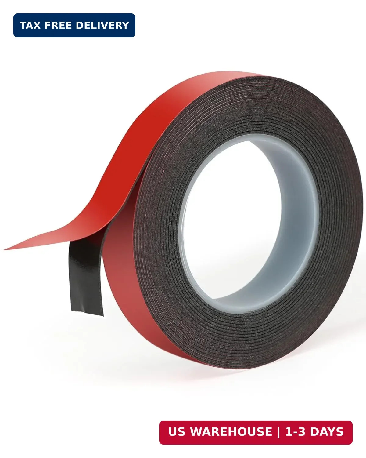 VHB Double Sided Tape, Thin Double Sided Mounting Tape, 12.5mm × 3m Black Adhesi