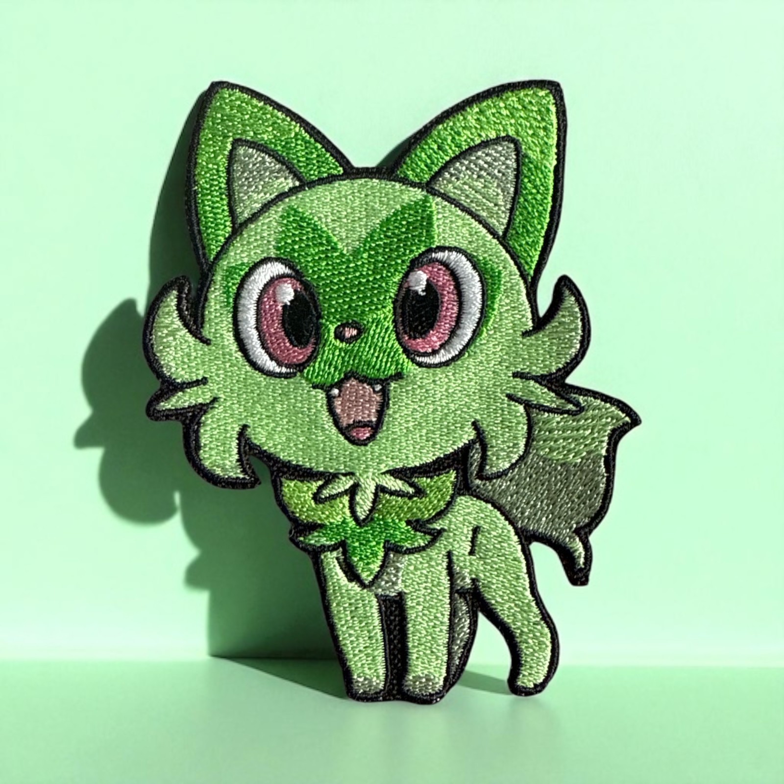 Sprigatito Pokemon Embroidery Patch 4.00″ X 3.26″