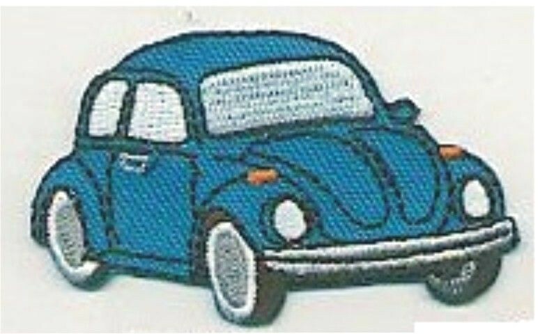 2.5″ Blue Beetle Vehicle Car Facing Right Embroidered Patch