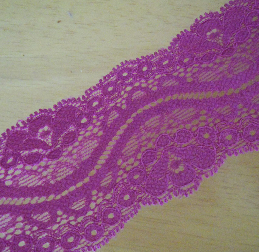2″ – 2.25″ Wide Stretch Floral Lace Hot Pink, Silve Grey, Light Beige Black xx12
