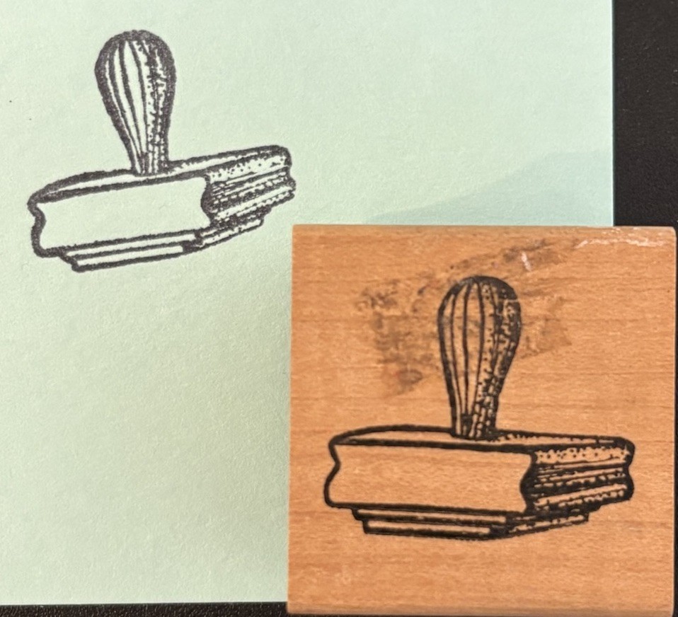 Visions Of Ink Rubber Stamp – Vintage Handle Rubber Stamp