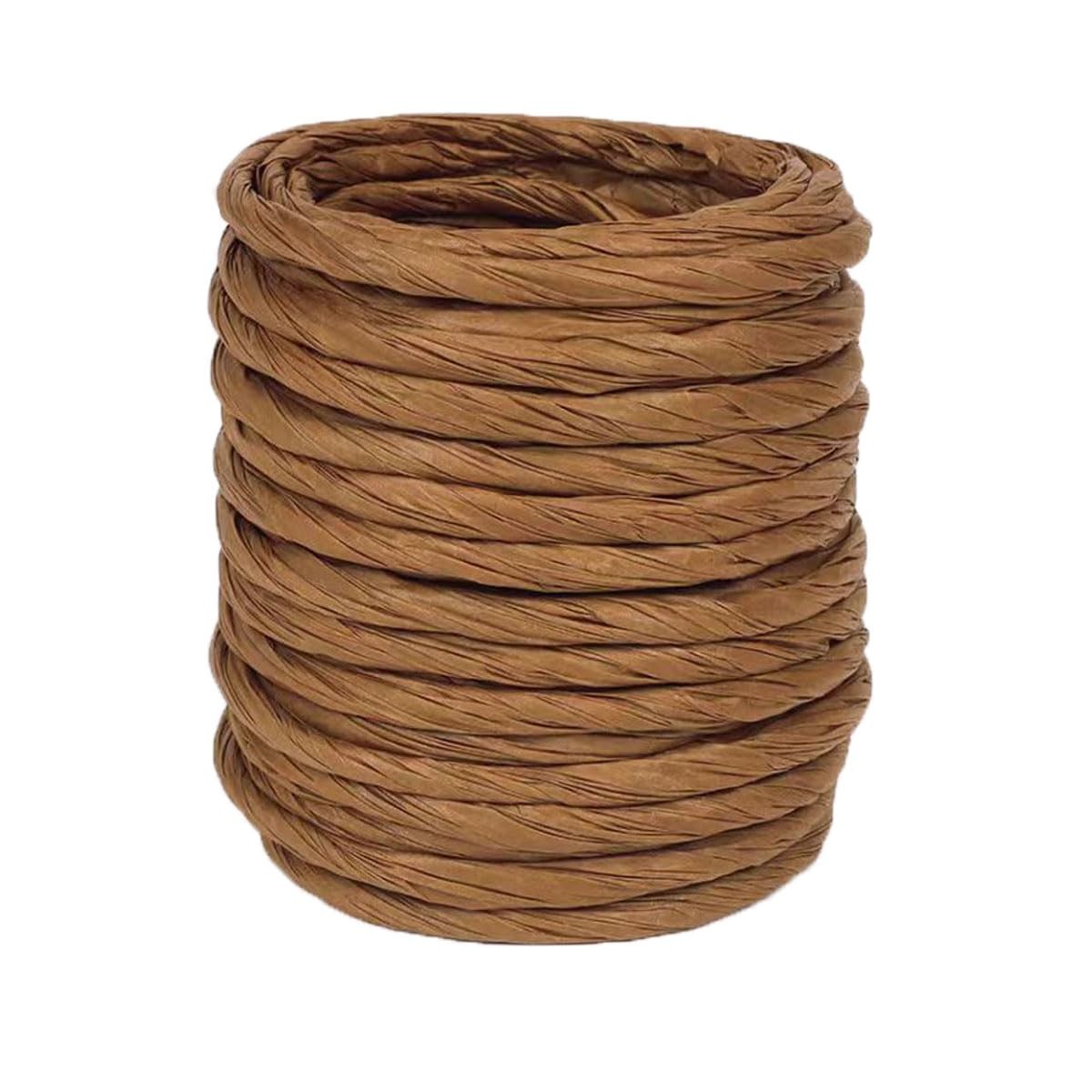 15Yard Raffia Paper Ribbon, 4mm Paper String Colorful Twisted Paper Craft Rope W