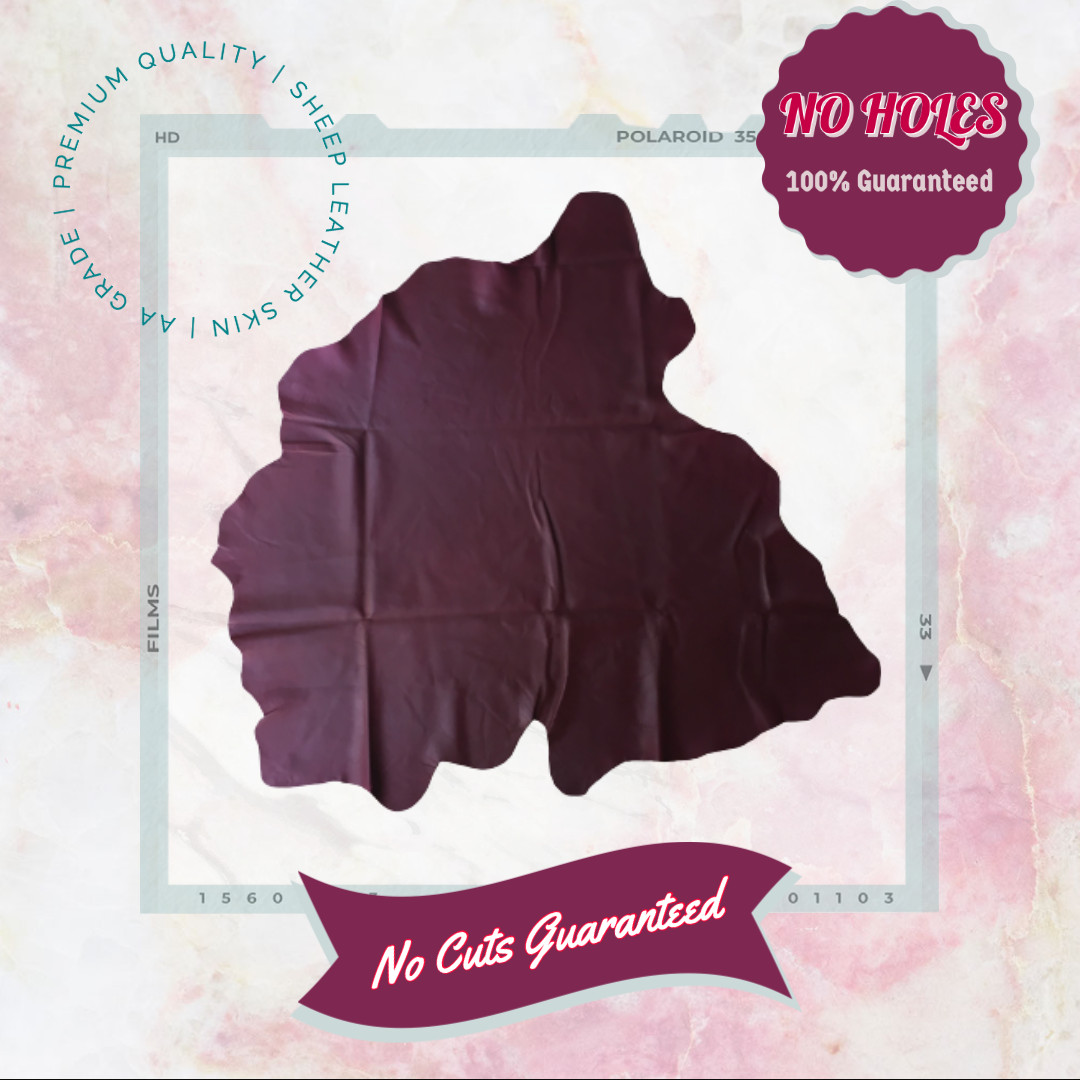 NO HOLES & CUTS- Whole Nappa Soft Premium Quality Sheepskin Genuine Leather Hide